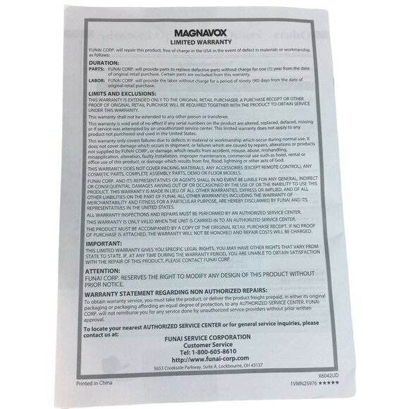 Maagnavox Owners Manual TB100MW9 DTV Digital Analog Converter Box Instructions u - Picture 5 of 5